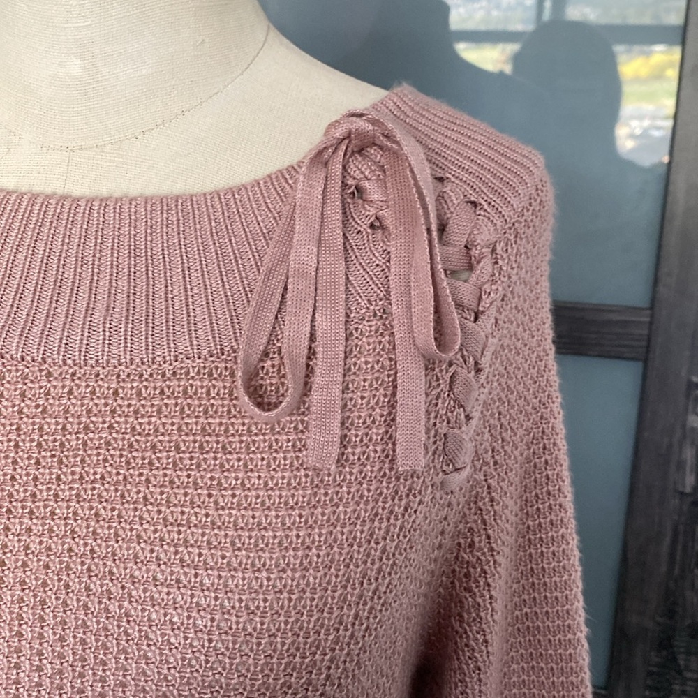 Lascana long sleeved boat neck sweater in country rose pink. Small🩷🩷🩷